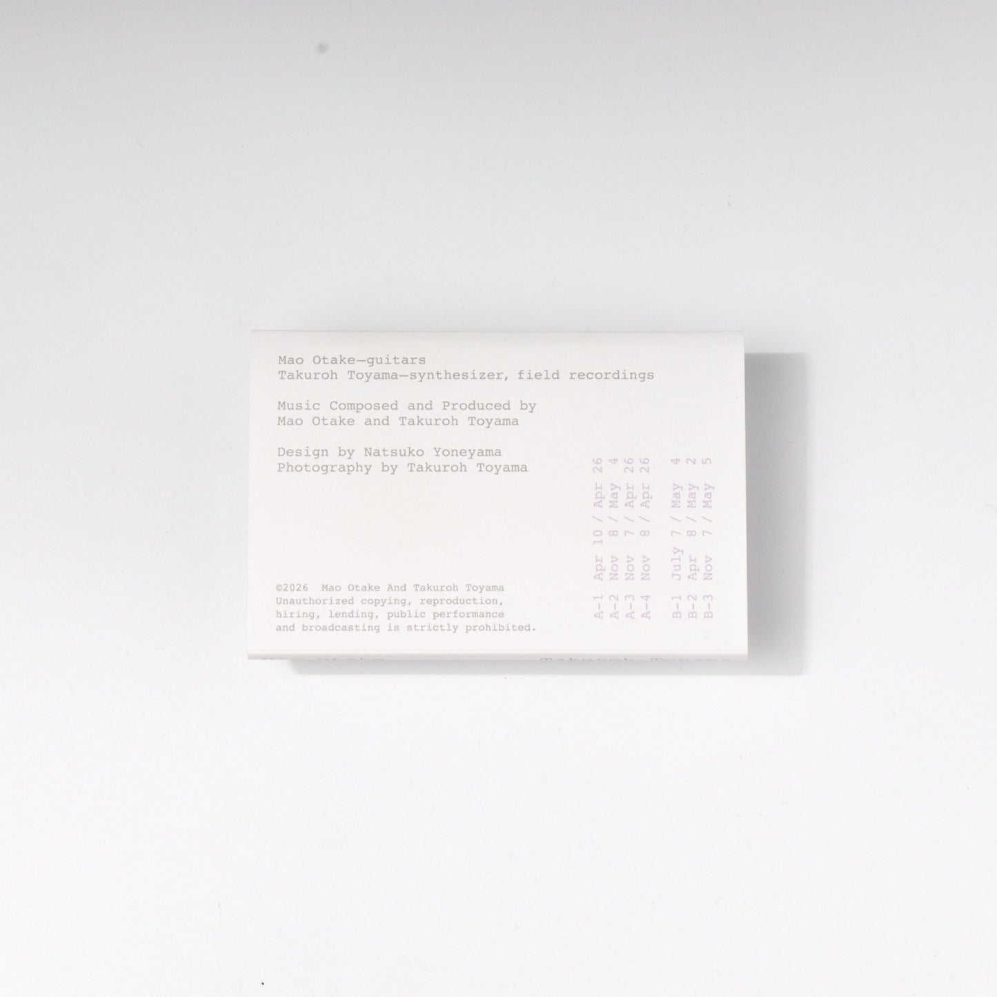 Diray / Response / Mao Otake and Takuroh Toyama