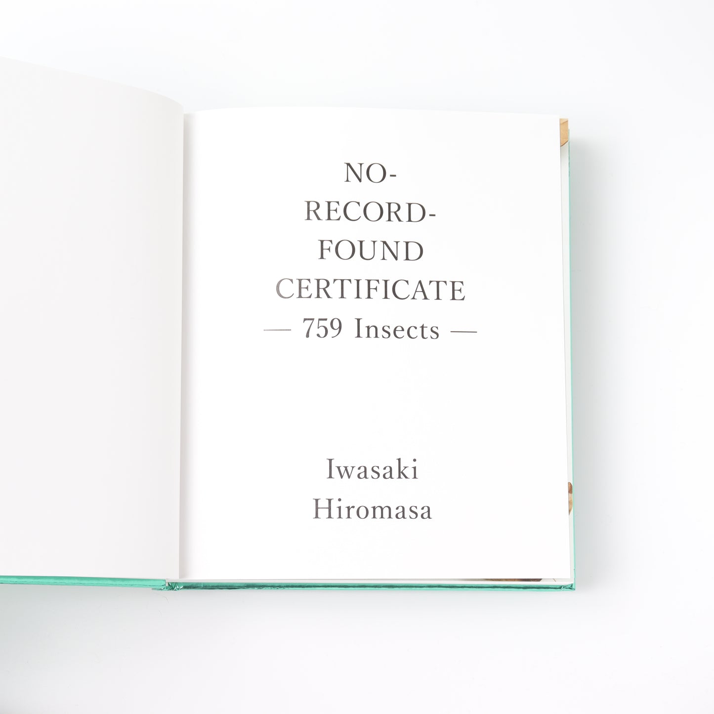 NO-RECORD-FOUND CERTIFICATE – 759 Insects –