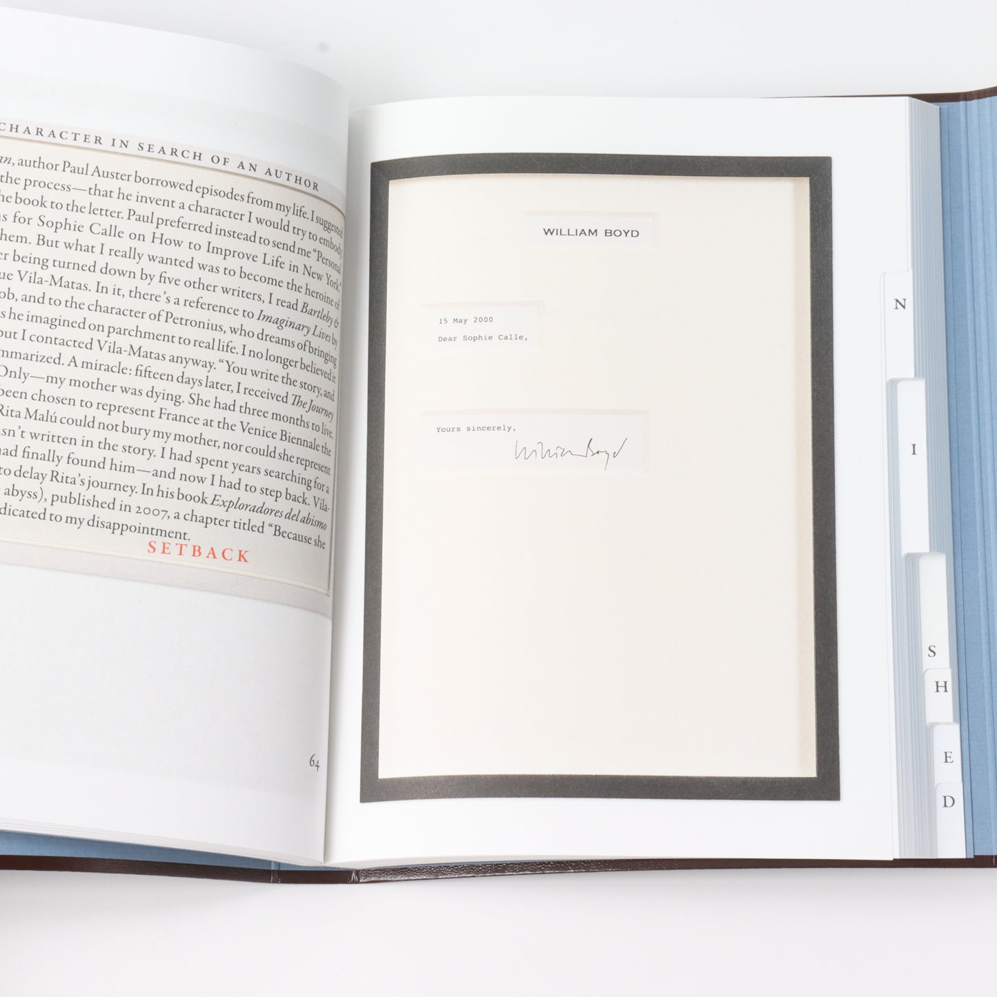 CATALOGUE RAISONNÉ OF THE UNFINISH / Sophie Calle